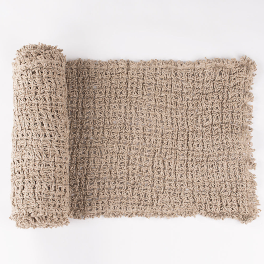 Loose Weave Linen Table Runner Natural